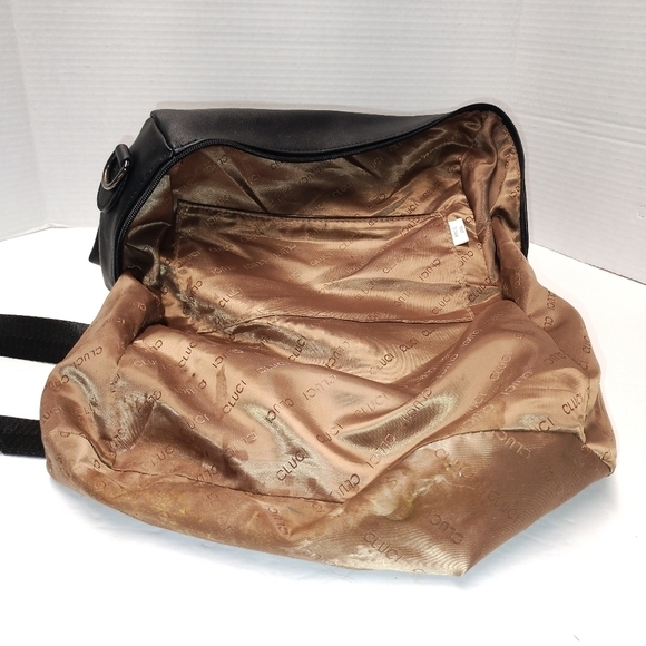 Sleek Black Faux Leather Backpack with Multiple Pockets – Everyday Travel Bag - Picture 5 of 6